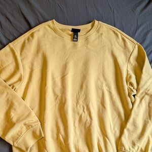 H&M Relaxed Fit Sweatshirt - Yellow